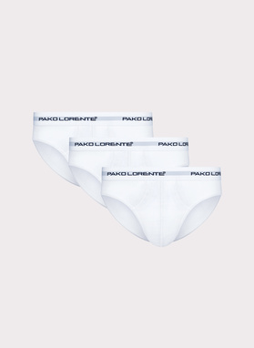 Zestaw 3 par białych slipów męskich