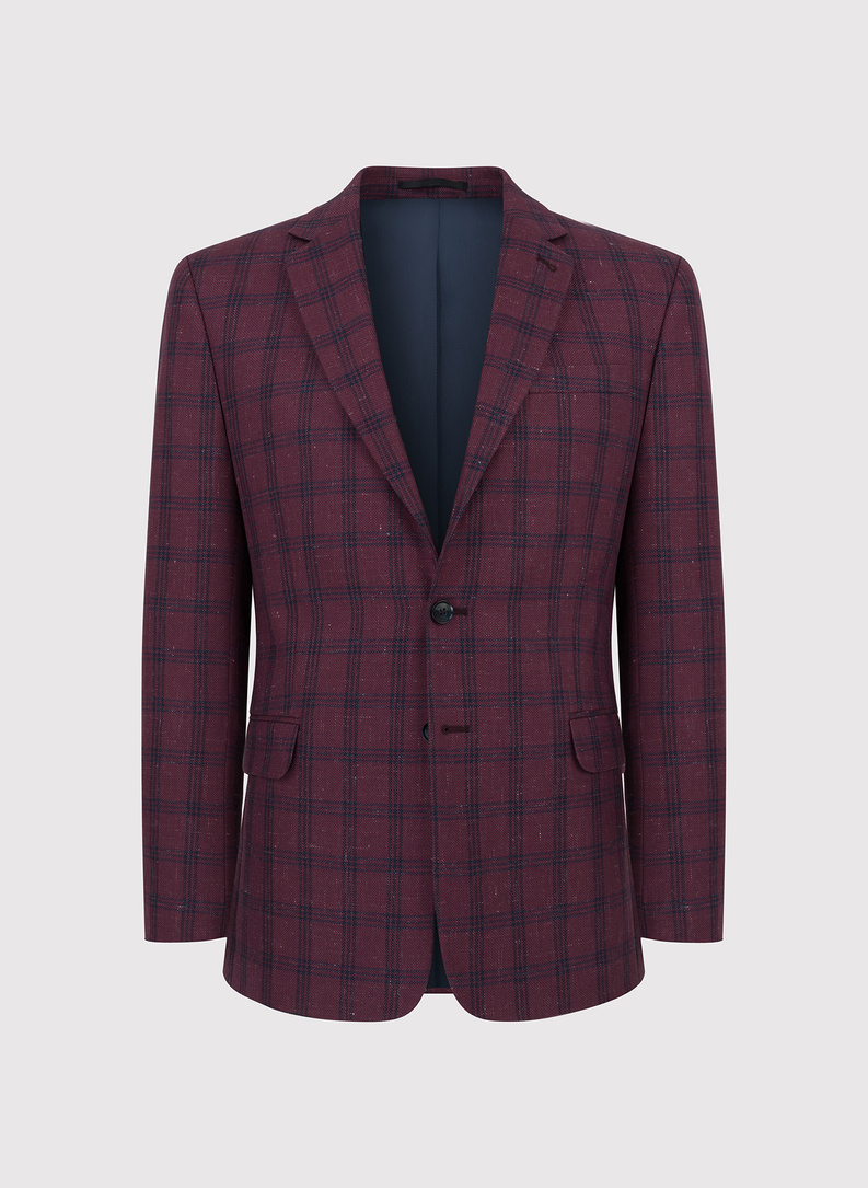 Bordowa marynarka casualowa