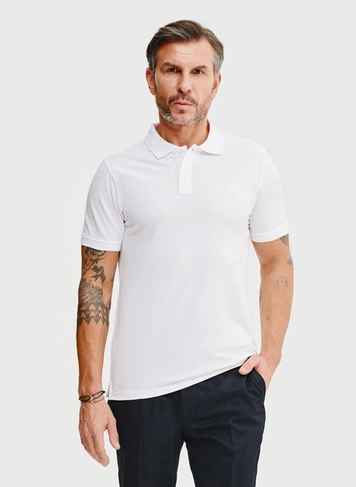 Gładki t-shirt polo w białym kolorze