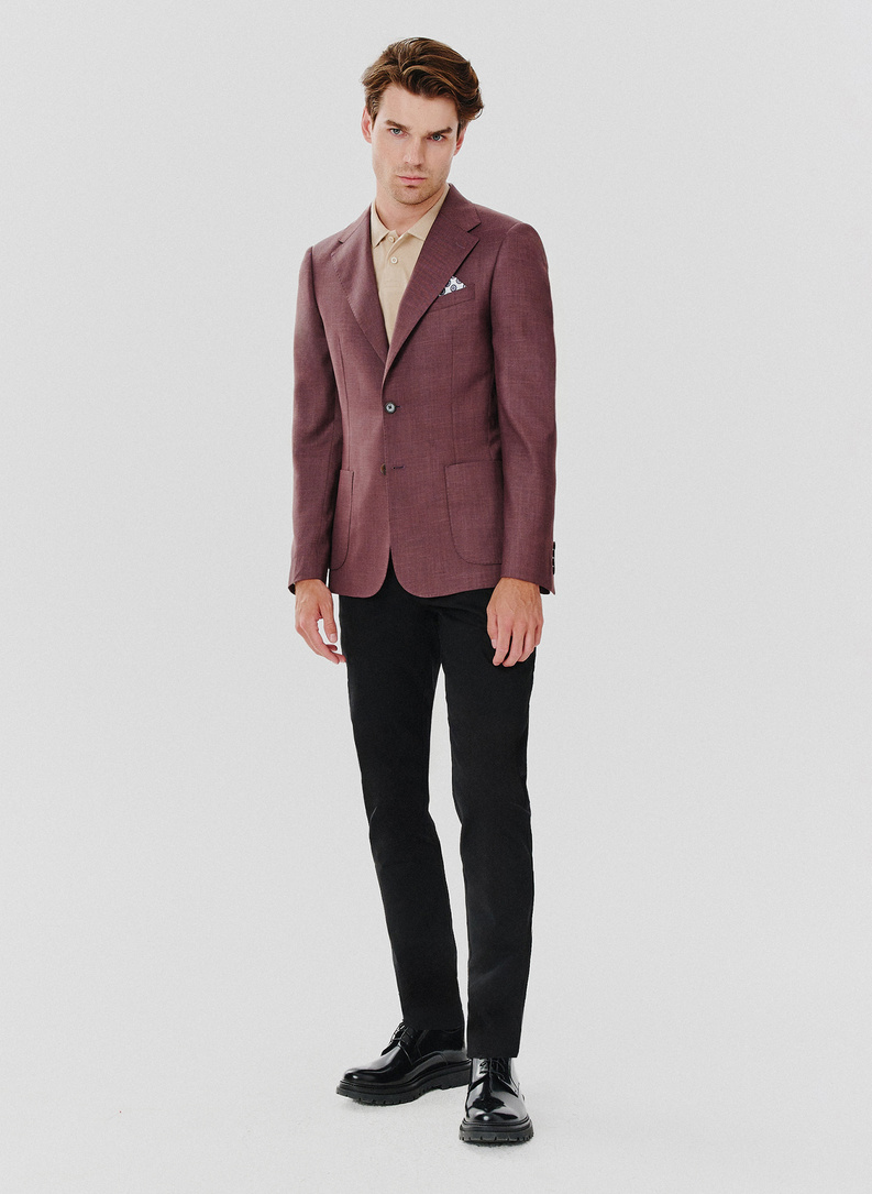 Casualowa gładka marynarka męska