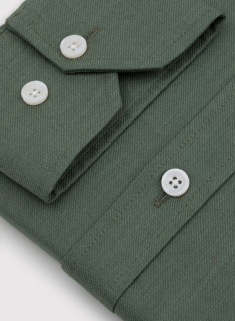 Zielona bawełniana koszula męska