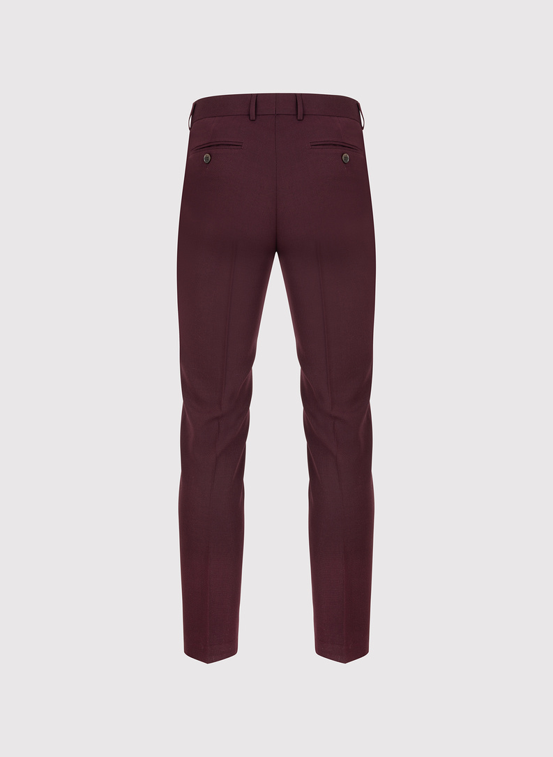 Spodnie garniturowe w kolorze bordowym