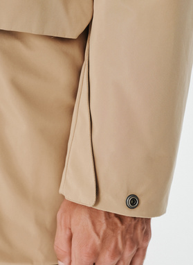 Kurtka męska z kapturem w kolorze beżowym