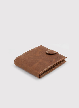 Męski portfel skórzany zapinany na zatrzask 