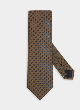 Krawat męski jedwabny beżowy P21WP-KX-252-E