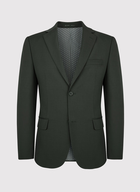 Ciemnozielona marynarka garniturowa z wełną