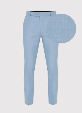 Błękitne męskie spodnie garniturowe