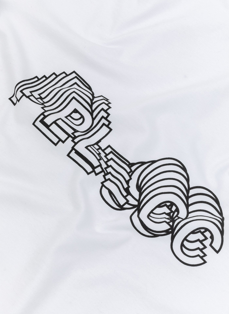 Biały T-shirt z krótkim rękawem oversize C21SF-TX-001-B