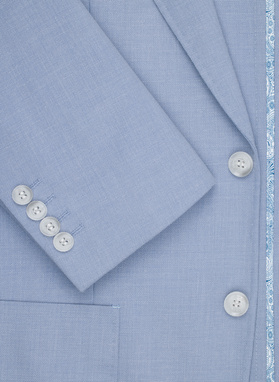 Niebieska marynarka casual z lnem