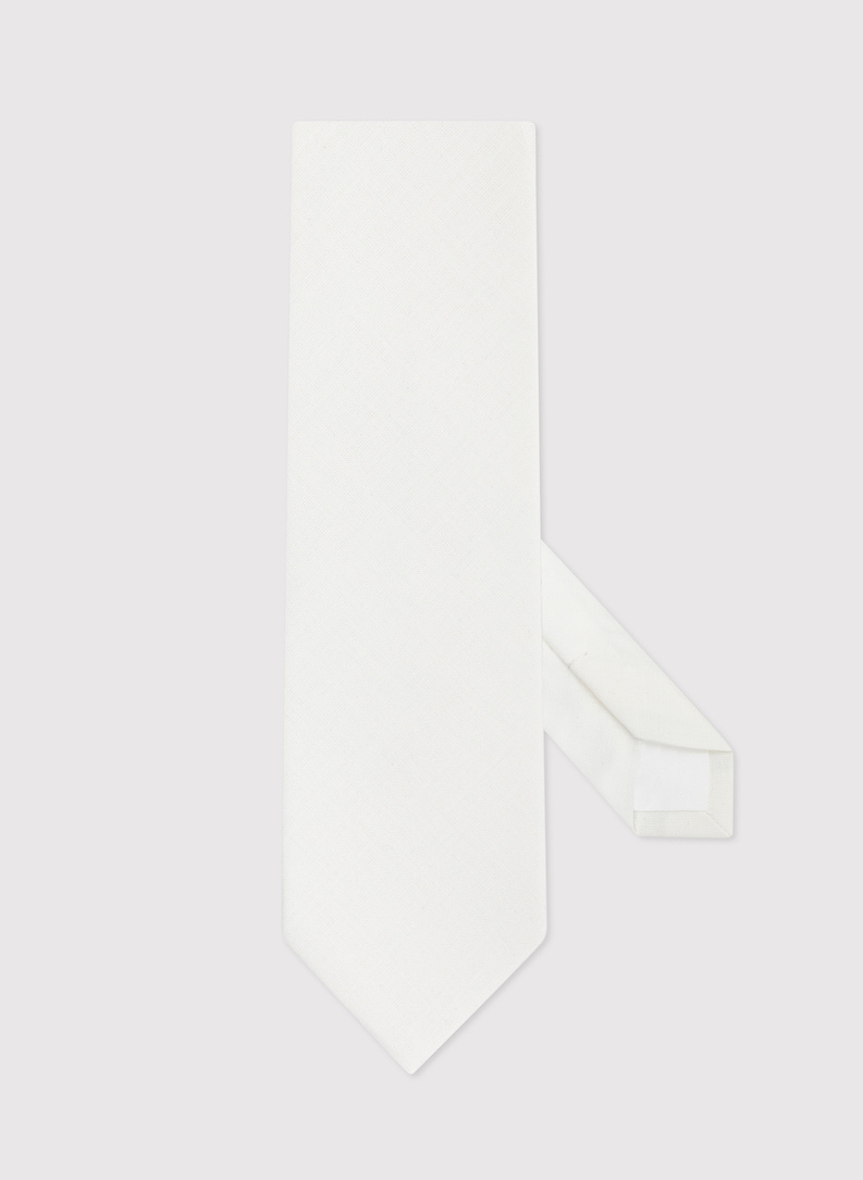 Beżowy gładki krawat