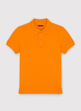 Gładki T-shirt polo w kolorze pomarańczowym