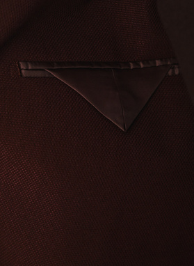 Brązowa gładka marynarka męska