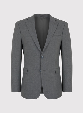 Gładki szary garnitur męski