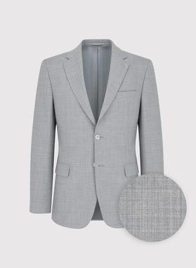 Szara marynarka garniturowa z wełny