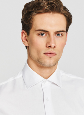Biała koszula męska na spinki
