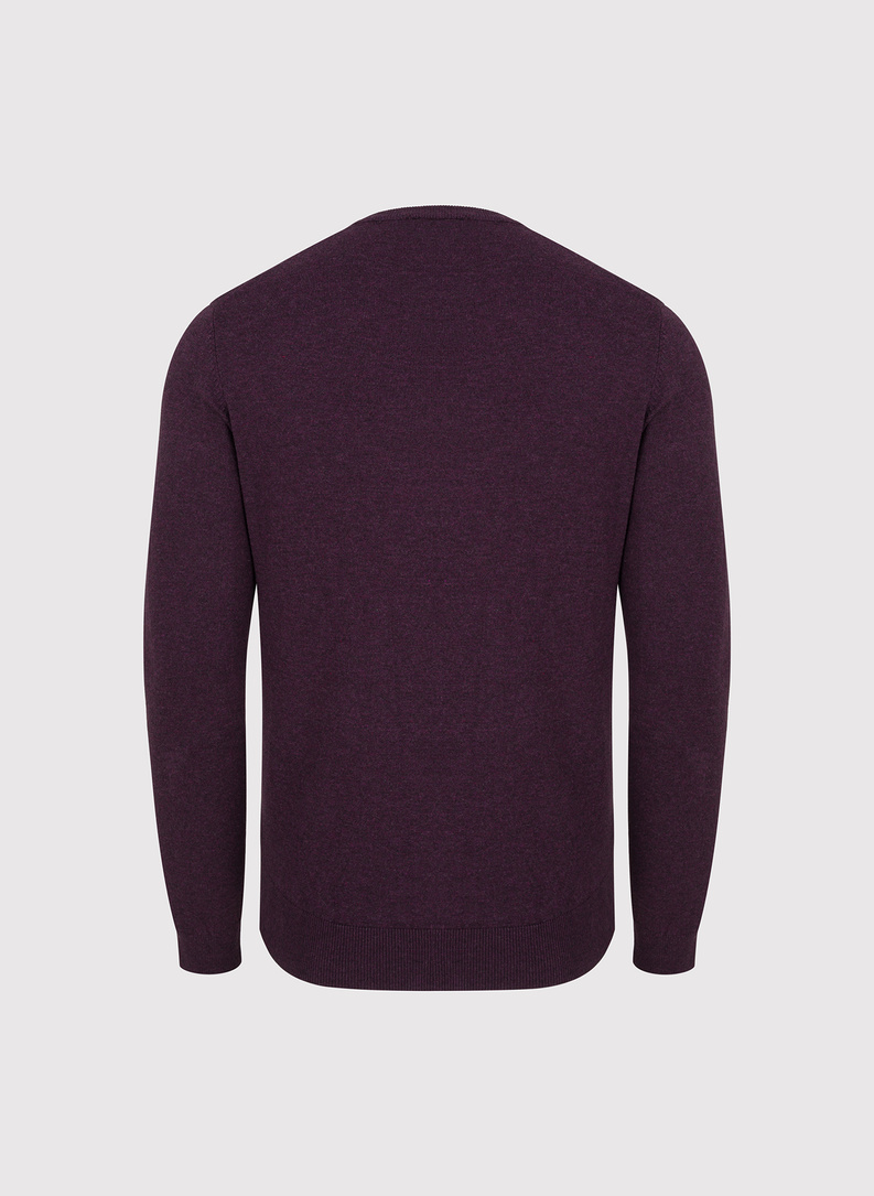 Fioletowy sweter męski