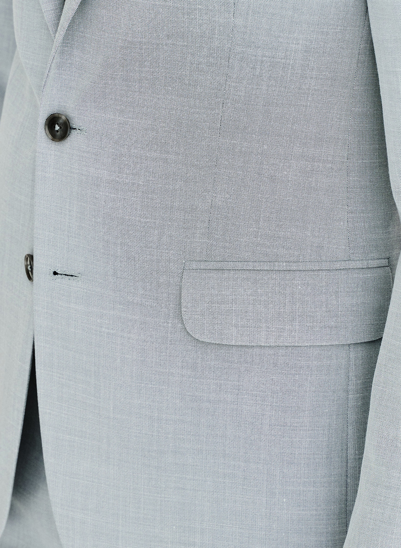 Ślubny szary garnitur męski