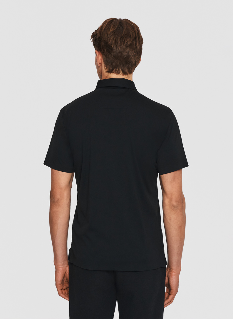 Czarny t-shirt polo