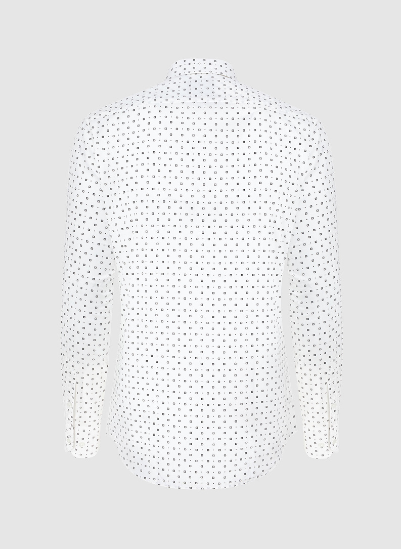 Biała koszula męska w drobny wzór o fasonie Slim Fit