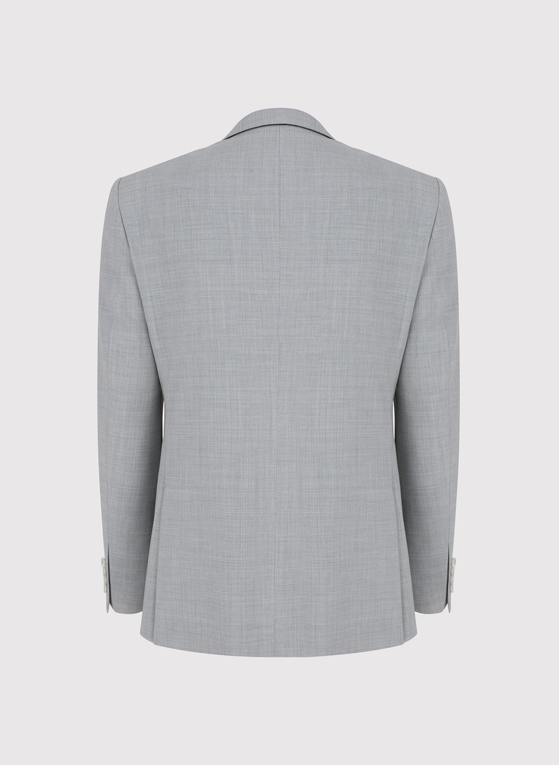 Szara marynarka garniturowa z wełny