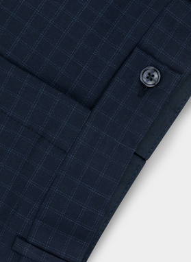 Granatowe spodnie garniturowe P21WF-6G-073-G-S