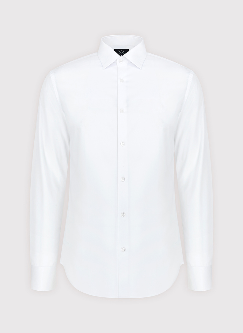 Biała bawełniana koszula męska