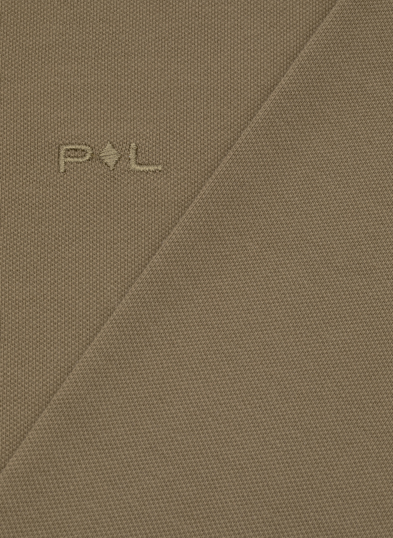 Oliwkowe polo longsleeve