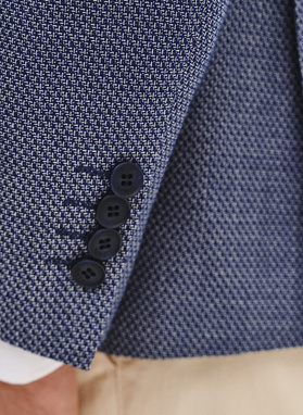 Niebieska marynarka męska z wiskozą