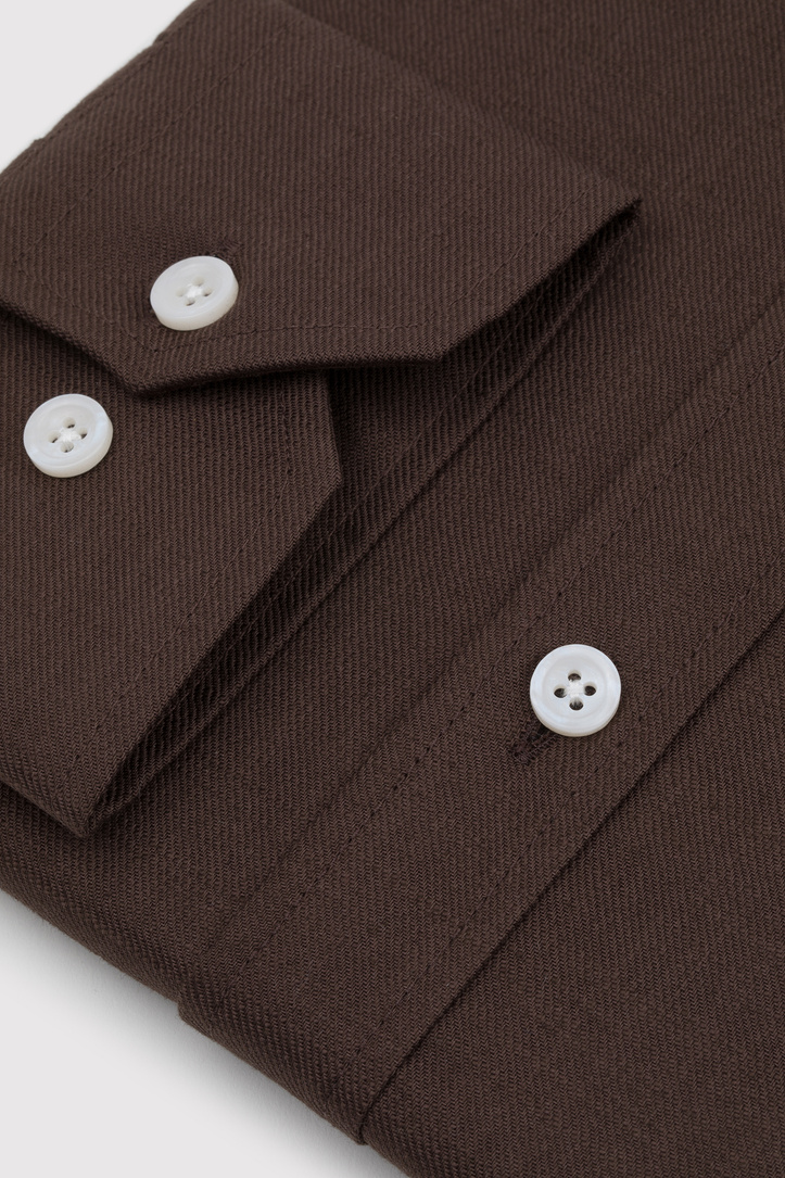 Brązowa bawełniana koszula męska