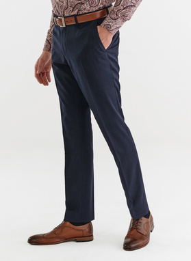 Spodnie garniturowe w kratę Windowpane