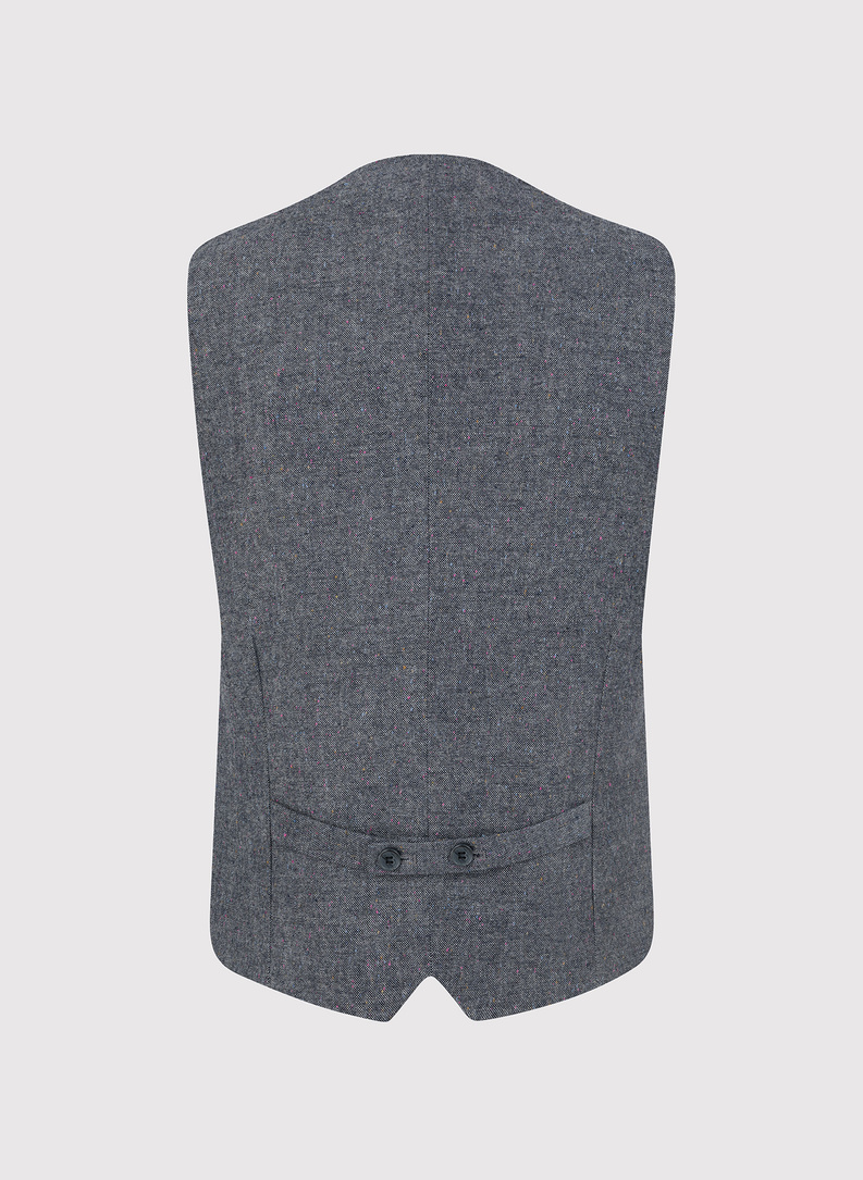 Szara kamizelka męska z wełną
