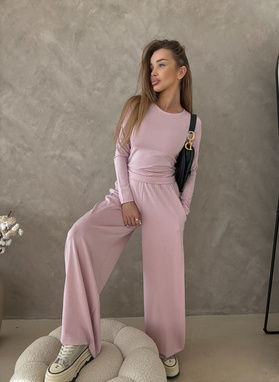Komplet damski BARI LONG różowy