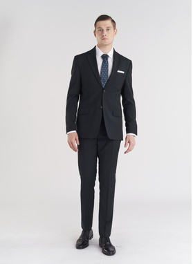 Wełniany zielony garnitur męski