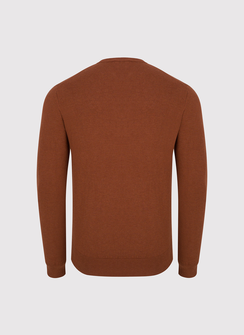 Rudy sweter męski