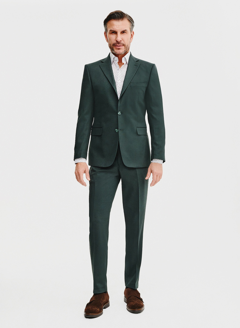 Biała koszula męska w mikrowzór