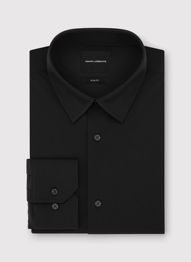 Czarna dzianinowa koszula męska