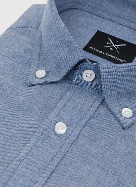 Koszula męska z kołnierzem na guziki