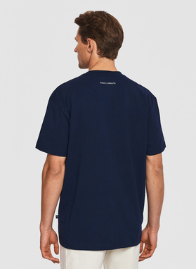 Granatowy t-shirt oversize