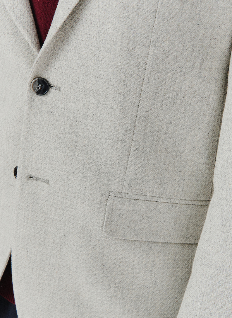 Szara marynarka męska z odpinaną podpinką