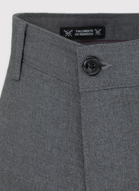 Gładkie szare spodnie