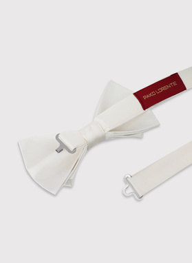 Jedwabna biała mucha męska