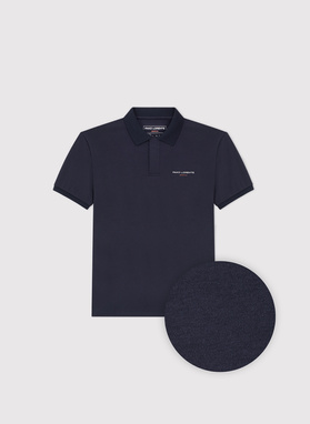 Granatowy bawełniany t-shirt polo