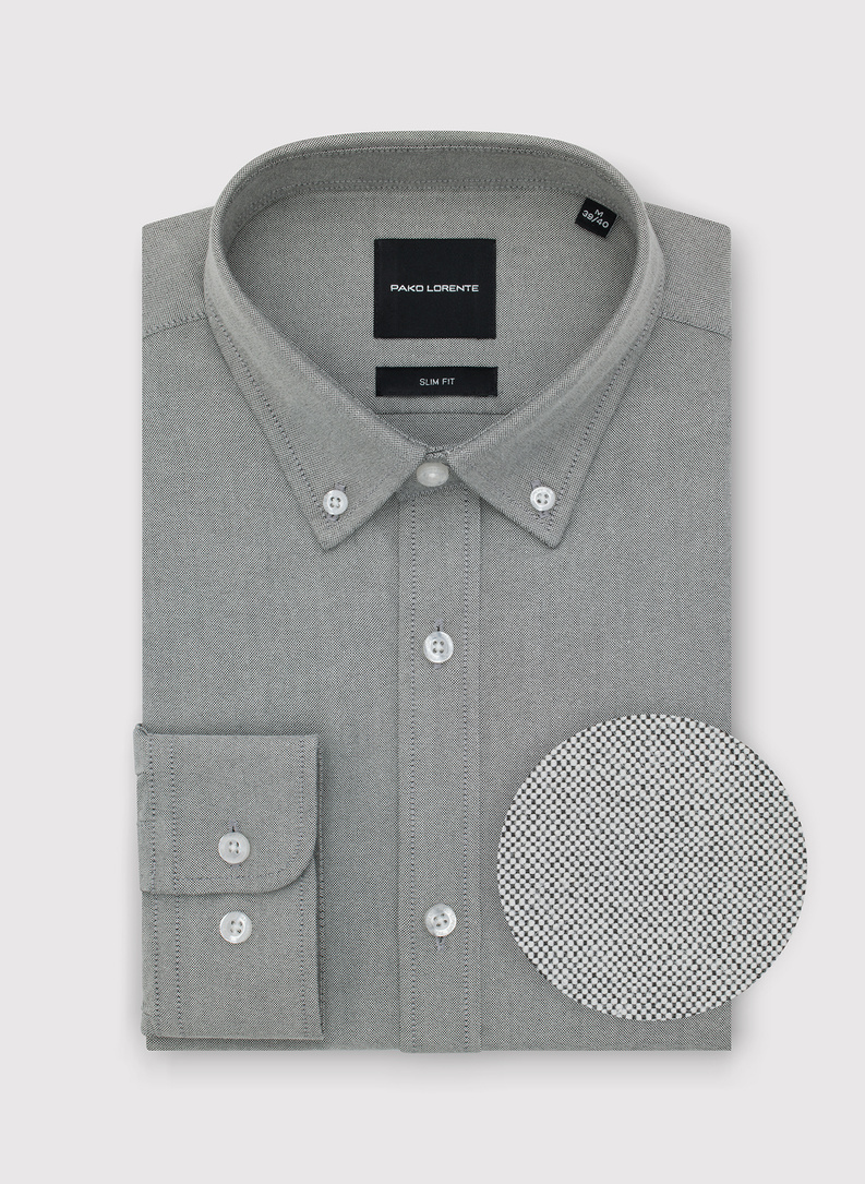 Szara koszula męska