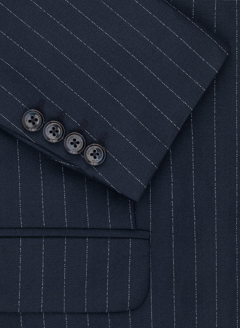 Dwuczęściowy garnitur męski w prążki