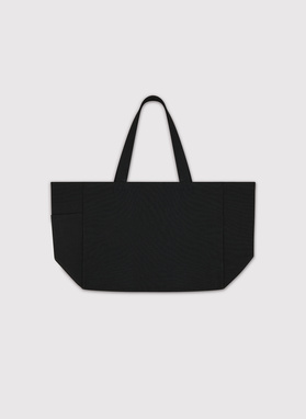 Czarna duża torba materiałowa unisex