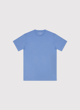 Bawełniany niebieski t-shirt