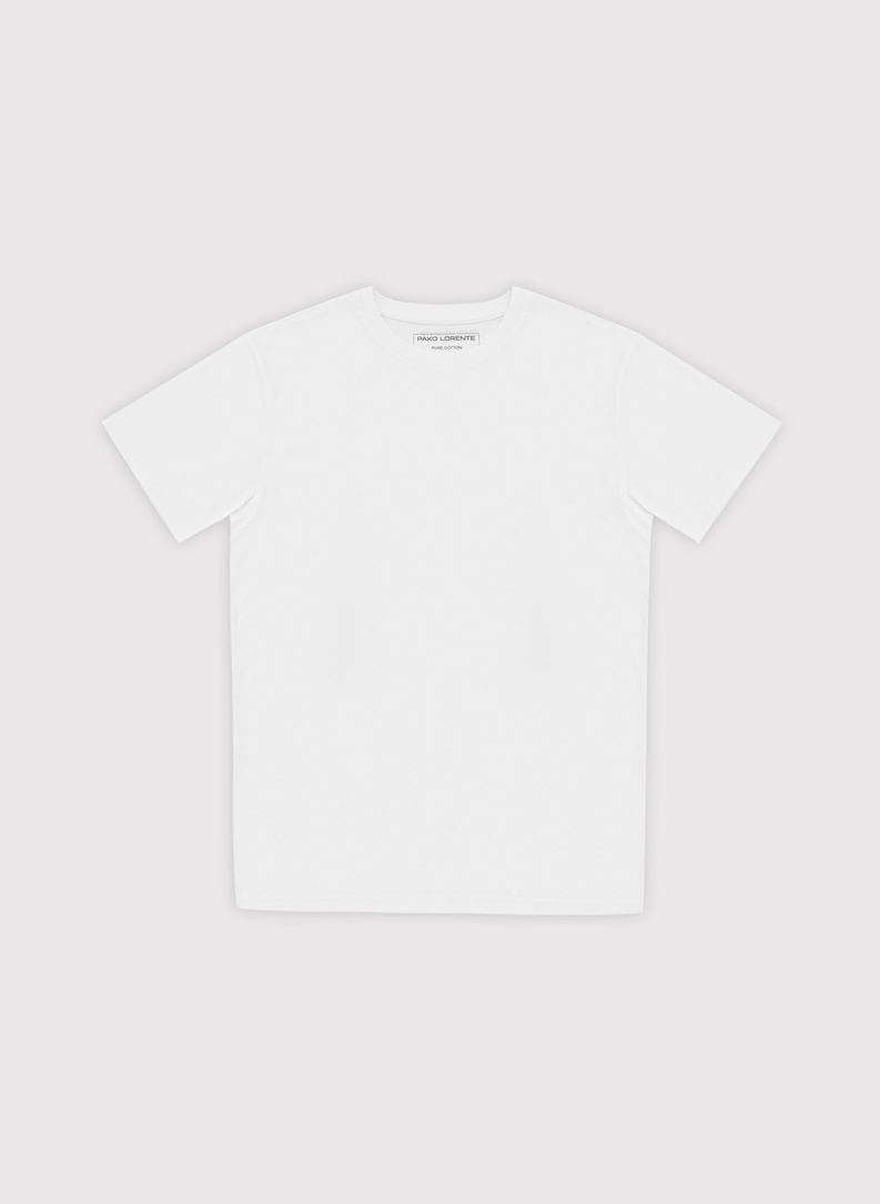 Biały bawełniany t-shirt męski