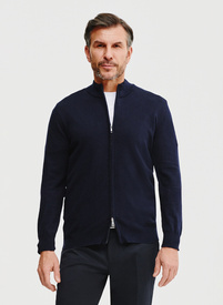 Sweter męski rozpinany w kolorze granatowym