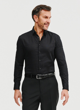 Bawełniana koszula męska w czarnym kolorze