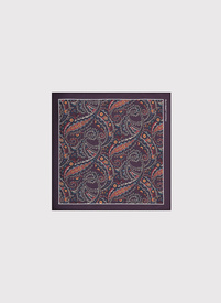 Fioletowa poszetka męska paisley